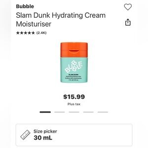 $8 add-on - Bubble Slam Dunk Hydrating Moisturizer